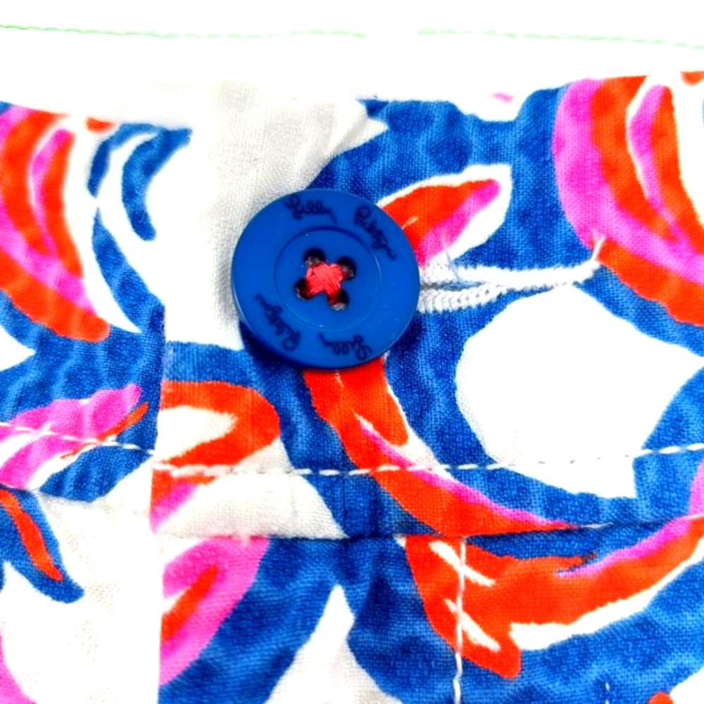 Lilly Pulitzer Colorful Patterned Shorts - Red, Pink, Blue - Picture 7 of 11